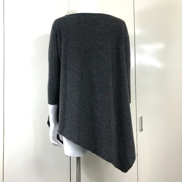 Neiman Marcus Asymmetric Cashmere Gray Sweater XS - Picture 7 of 8